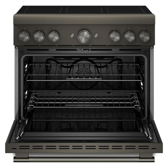 KitchenAid® 36-Inch 6-Element Induction Freestanding Commercial-Style Range with Air Fry KFIS936SBE