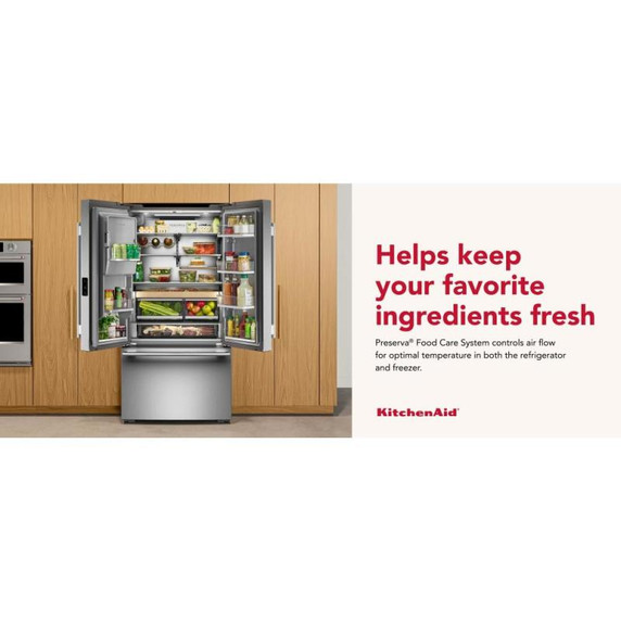 Kitchenaid® Counter-Depth French Door Refrigerator with External Water Dispenser KRFC736SPS