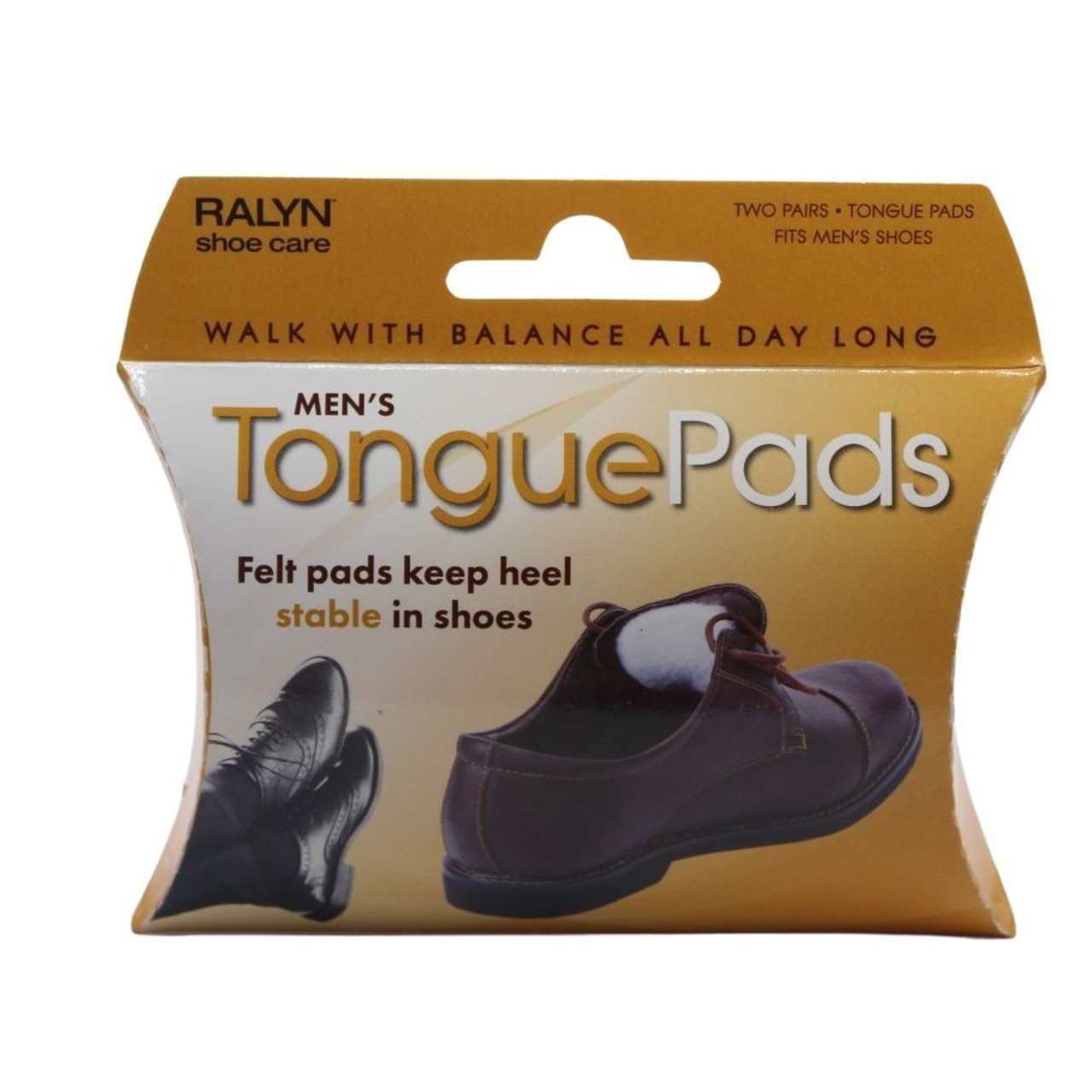 Felt tongue store pads for shoes