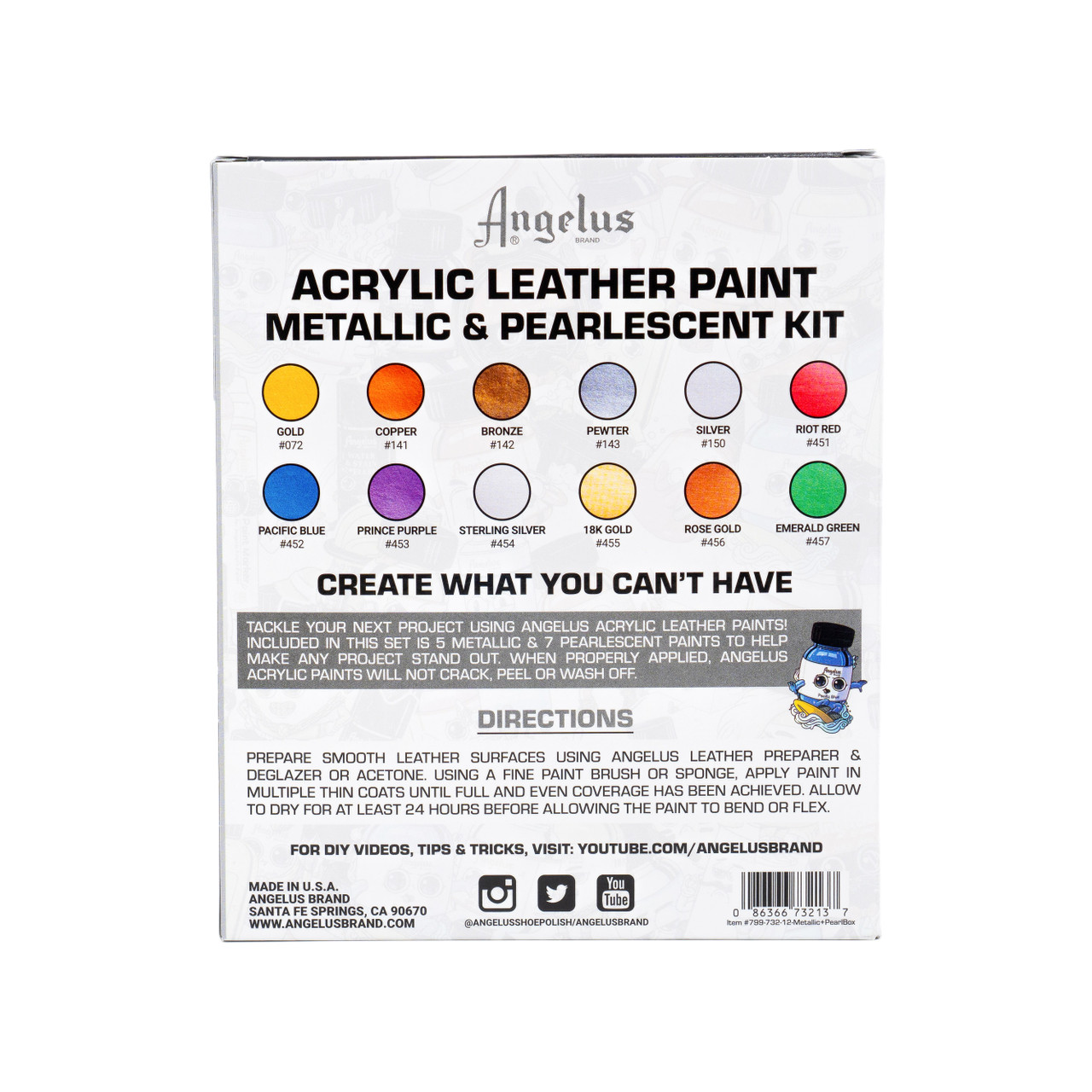 Angelus Neon Acrylic Leather Paint for Shoes Boots Jackets Bags 12 Colours  1oz