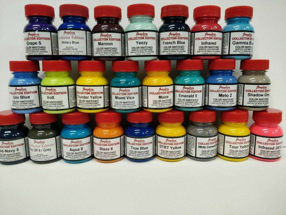 Angelus Acrylic Leather Paint Waterproof Sneaker Paint 1oz - 82 Colors  Available