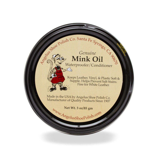 Angelus Genuine Mink Oil Conditioner Paste 3 oz Leather Care