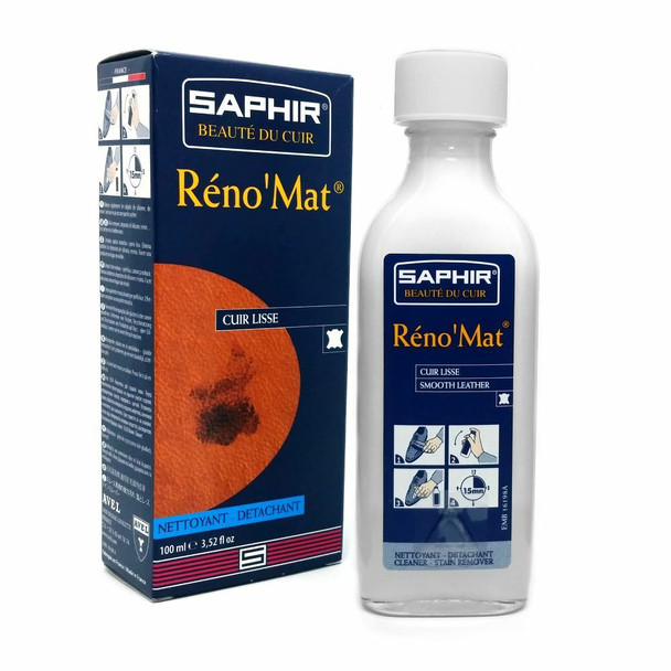 Saphir RenoMat Cleaner and Stain Remover 100ml Bottle - Made in France