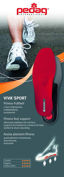 Pedag Viva Sport Orthotic Athletic Insoles - German-Made (1 Pair)