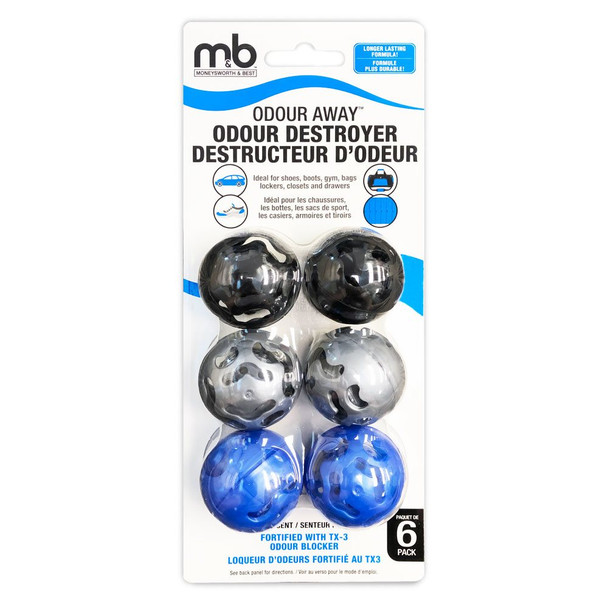 Moneysworth and Best Odor Destroying Scented Sneaker Balls (6 Piece)