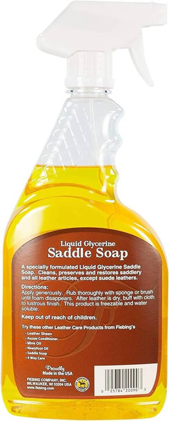 Fiebing's Liquid Glycerine Saddle Soap Pump Spray (32 fl oz)