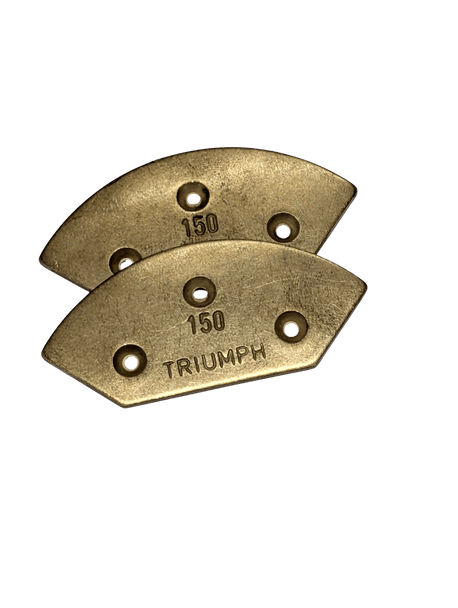 Triumph Boulevard 150 Brass Plated Toe Plates (1 Pair) + Screw Option