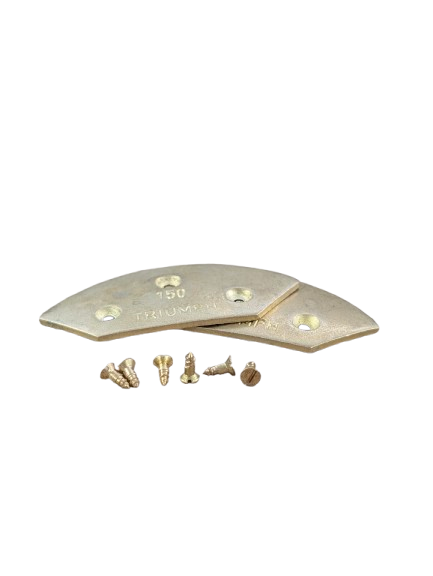 Triumph Boulevard 150 Brass Plated Toe Plates (1 Pair) + Screw Option