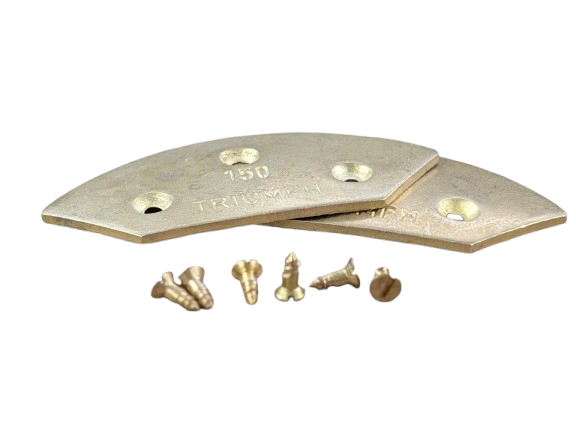 Triumph Boulevard 150 Brass Plated Toe Plates (1 Pair) + Screw Option