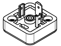 Rectangular DIN Solenoid Connector, rated for 250V - 10A, DIN EN 175301-803, 430513