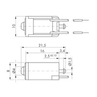 Drawing dimensions BI 8 bi-stable latching solenoid 