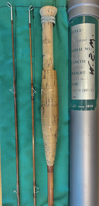 Used Orvis Superfine Bamboo 7 1/2" HDG #6 Fly rod