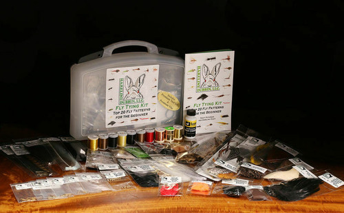 Hareline Fly Tying Material Kit With Premium Tools And Vise