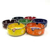 Hand Painted Turkish Ceramic Ashtray Assorted Colors 1 Count 3"