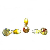 Short and Stout Nepalese Glass Hand Pipe 1 Count 3"