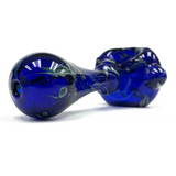 Cobalt Frit Colorado Blown Spoon  Pipe 5.5" 1 Assorted