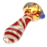 Red Hand Pipe with White Swirl 1 Count