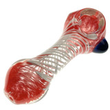 Red and White Swirl Hand Pipe 1 Count Assorted