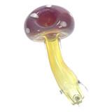 5" Bent Glass Mushroom Hand Pipe 1 Count