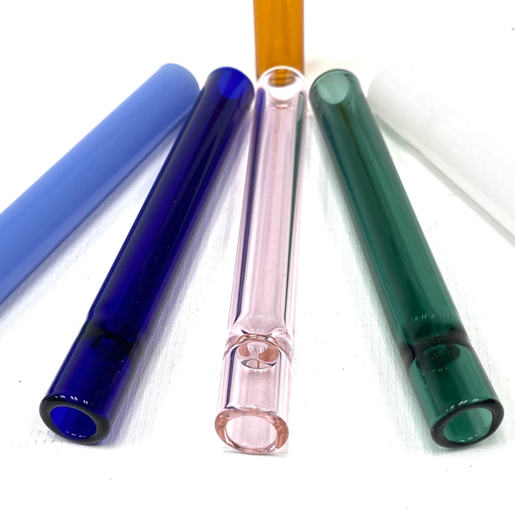 4" Glass Chillum Tubes (Assorted Colors) Puffr