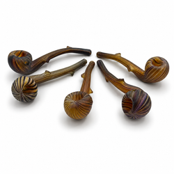 driftwood glass pipe, manzanita glass pipe, handmade sherlock pipe, wood grain glass pipe, borosilicate hand pipe, artisan glass pipe, handcrafted sherlock, unique glass smoking pipe, branch style glass pipe, assorted glass sherlock, Colorado blown glass pipe, one of a kind glass pipe