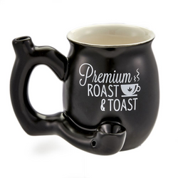 Matte Black Roast and Toast Mug Small