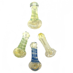 Clear 2.5" Nepal Glass Hand Pipe 1 Count Assorted