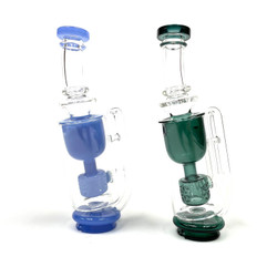 Tall Flower of Life Perk Puffco Recycler Glass Top 1 Count Assorted Color