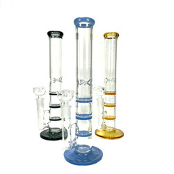 Small 3 Tier Honeycomb 12" Water Bong 1 Count Assorted Colors