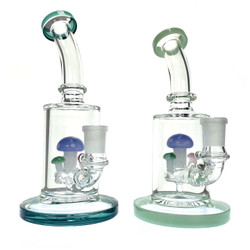 Sprouting Mushrooms 8" Water Pipe 1 Count Assorted Colors