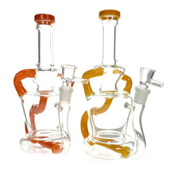 3 Armed Recycler 9" Water Pipe 1 Count Assorted Colors