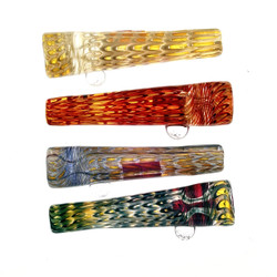 Handcrafted Raked Fumed Glass Chillum – Color-Changing Artistic Design