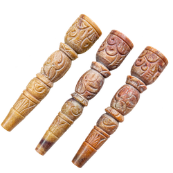 Hand-Carved Natural Stone Chillum – Assorted Designs
