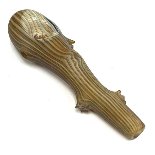 Glass Manzanita Wooden Pipe, Colorado Blown 6"