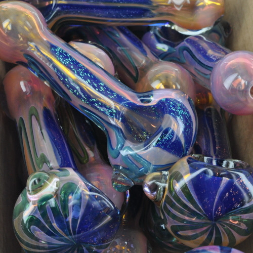 Deep Dicroic Purple 4.5" Glass Hand Pipe