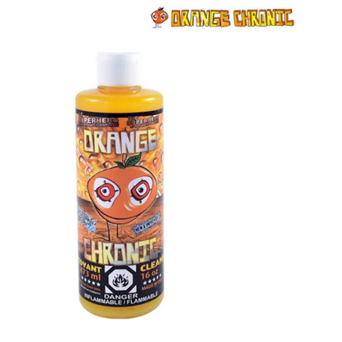 Orange Chronic 16oz Glass Waterpipe Cleaner 1 Bottle