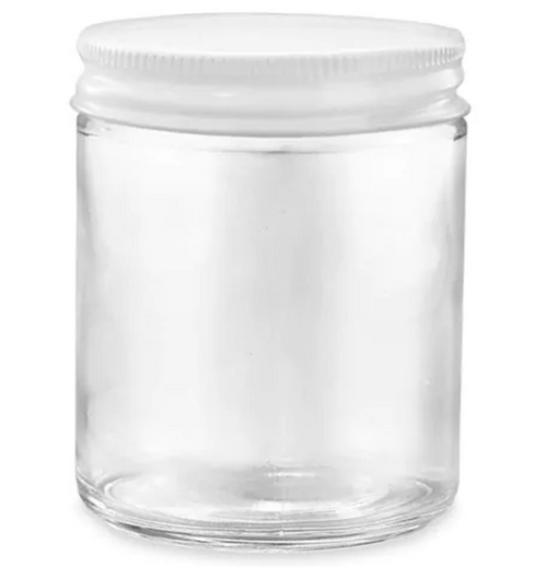 08oz Jar w/ White Metal Lid