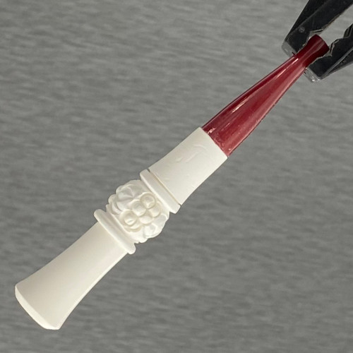 3.75" Meerschaum Cigarette Holder with Blood Red Lucite Stem Paykoc