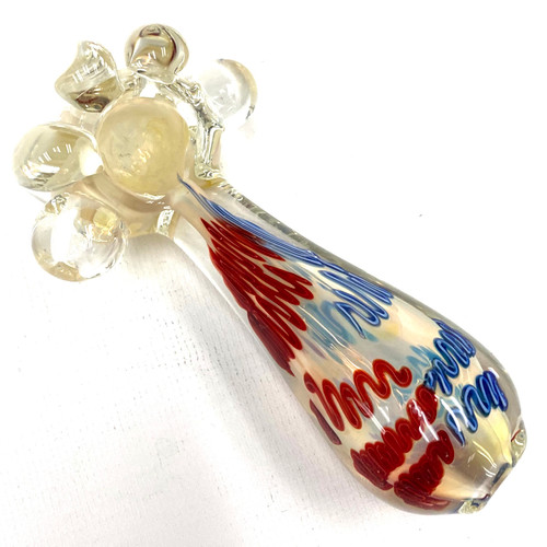 Heavy Handed Knuckle Glass Pipe 4"