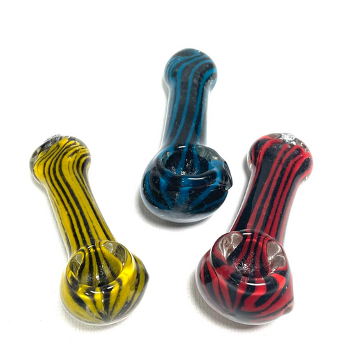 Black Hole Nepal Glass Hand Pipe 3.5" 1 Count Assorted Color