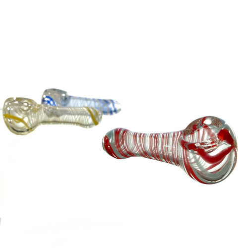 Tiny Town Tornado Nepal Glass Hand Pipe 3" 1 Count Assorted Color