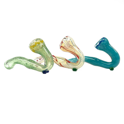 The Nepalese Sherlock Homles 5" Nepal Glass Hand Pipe 1 Count Assorted