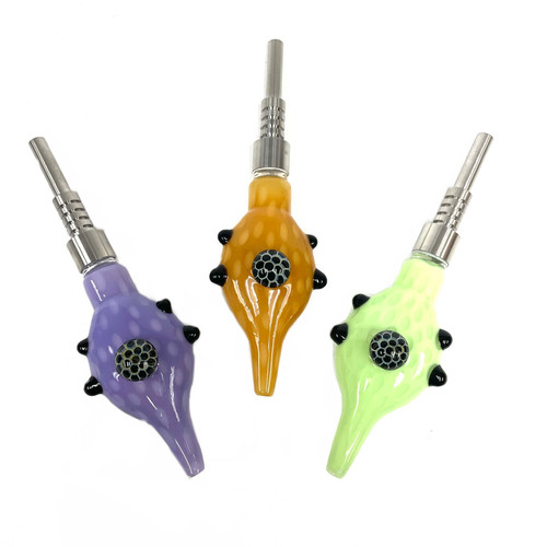 Honeycomb Splatter Nectar Collector With Screw Ti Tip