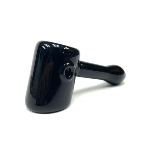 Black and Black Hammer Hand Pipe w/ Honeycomb Screen