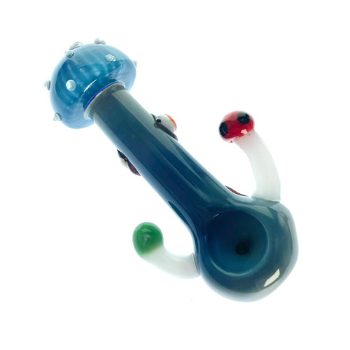 Mushroom Tower Glass Hand Pipe 3.5"