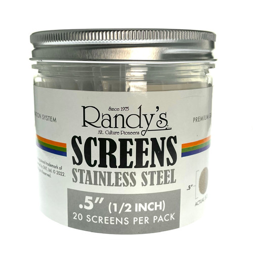 Stainless Steel Screens .5" 36 Packs of 20 Per Jar