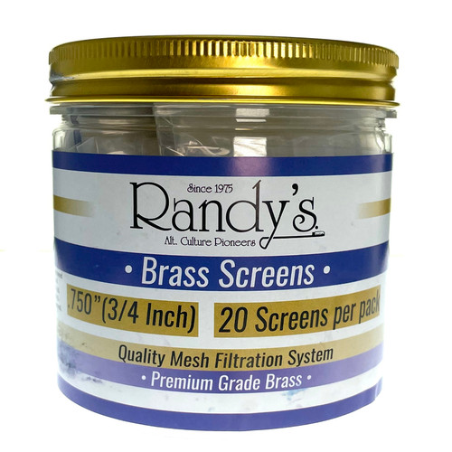 Brass Screens .75" 36 Packs of 20 Per Jar