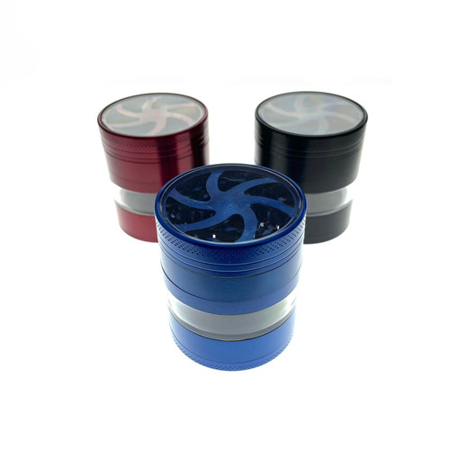 See Through Chamber Aluminum Grinder 2.25" 1 Count Assorted Colors