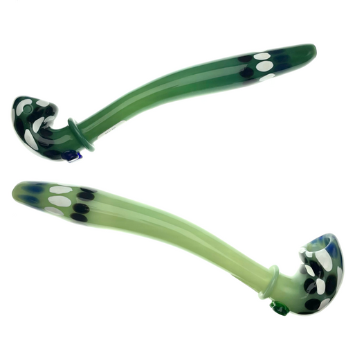 9" Green Gandalf Glass Guzzler Pipe