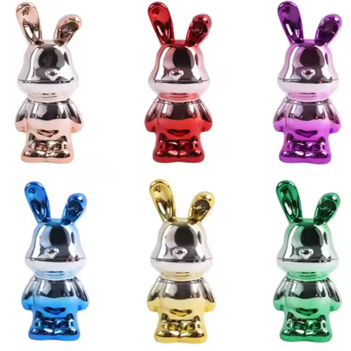 Large Metallic Rabbit Grinder 7" Tall Assorted Colors